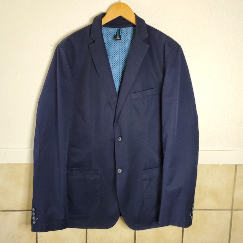 Hugo Boss Navy 2 button men's sports coat EUC
